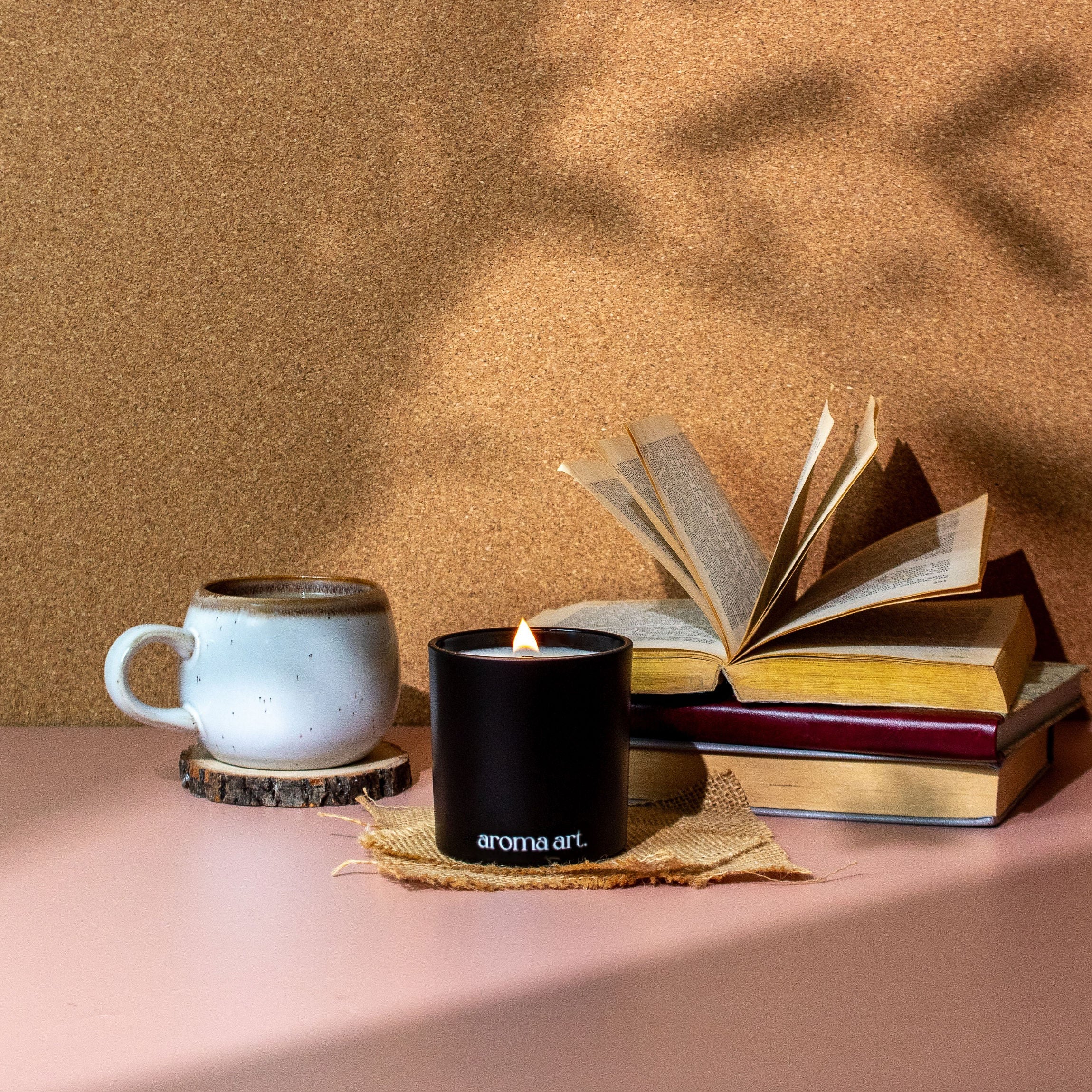 Dark Academia Candle | Cardamom ~ Leather ~ Cedar | Wood Wick Candle