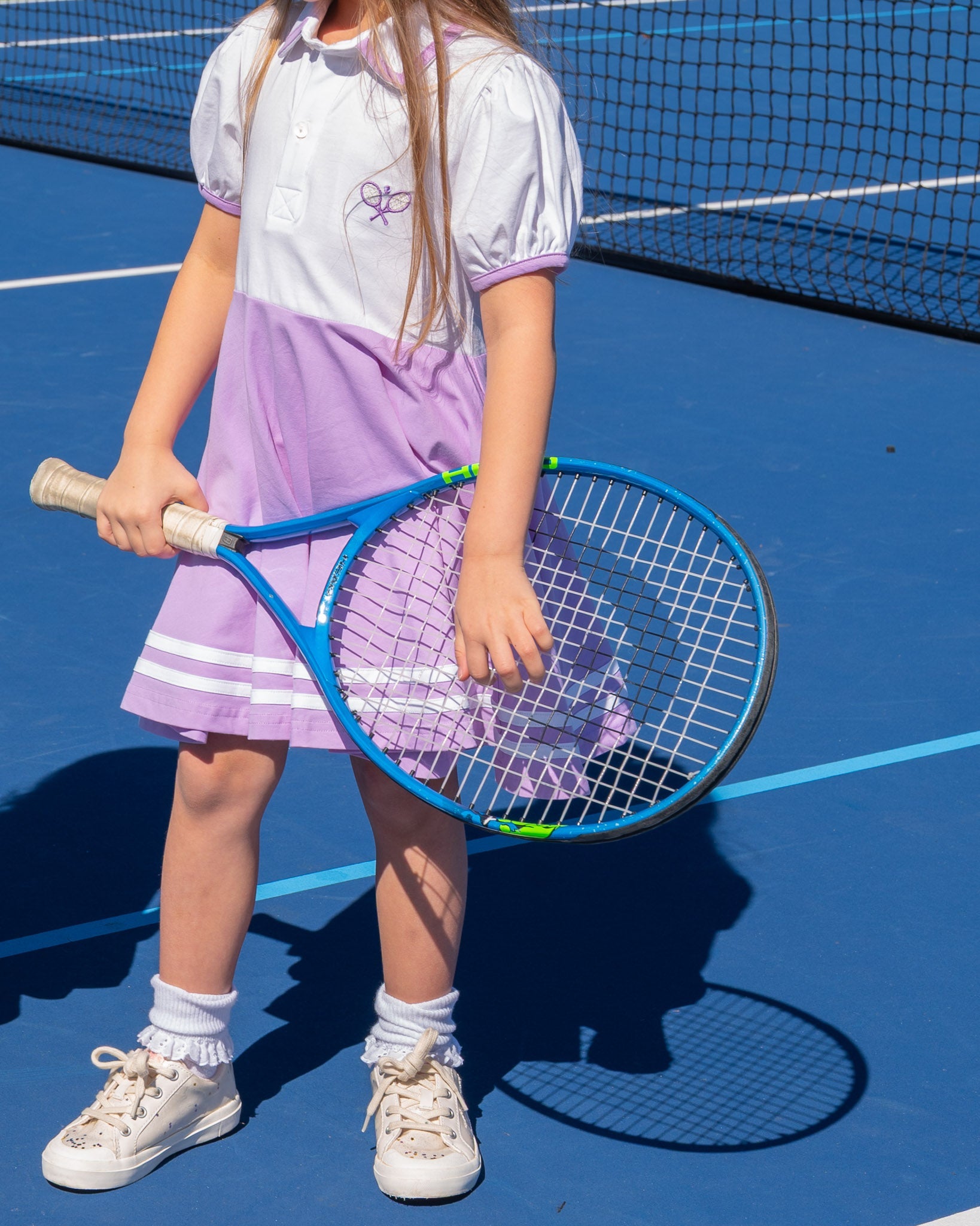 Purple and White Knit Tennis Dress- FINAL SALE