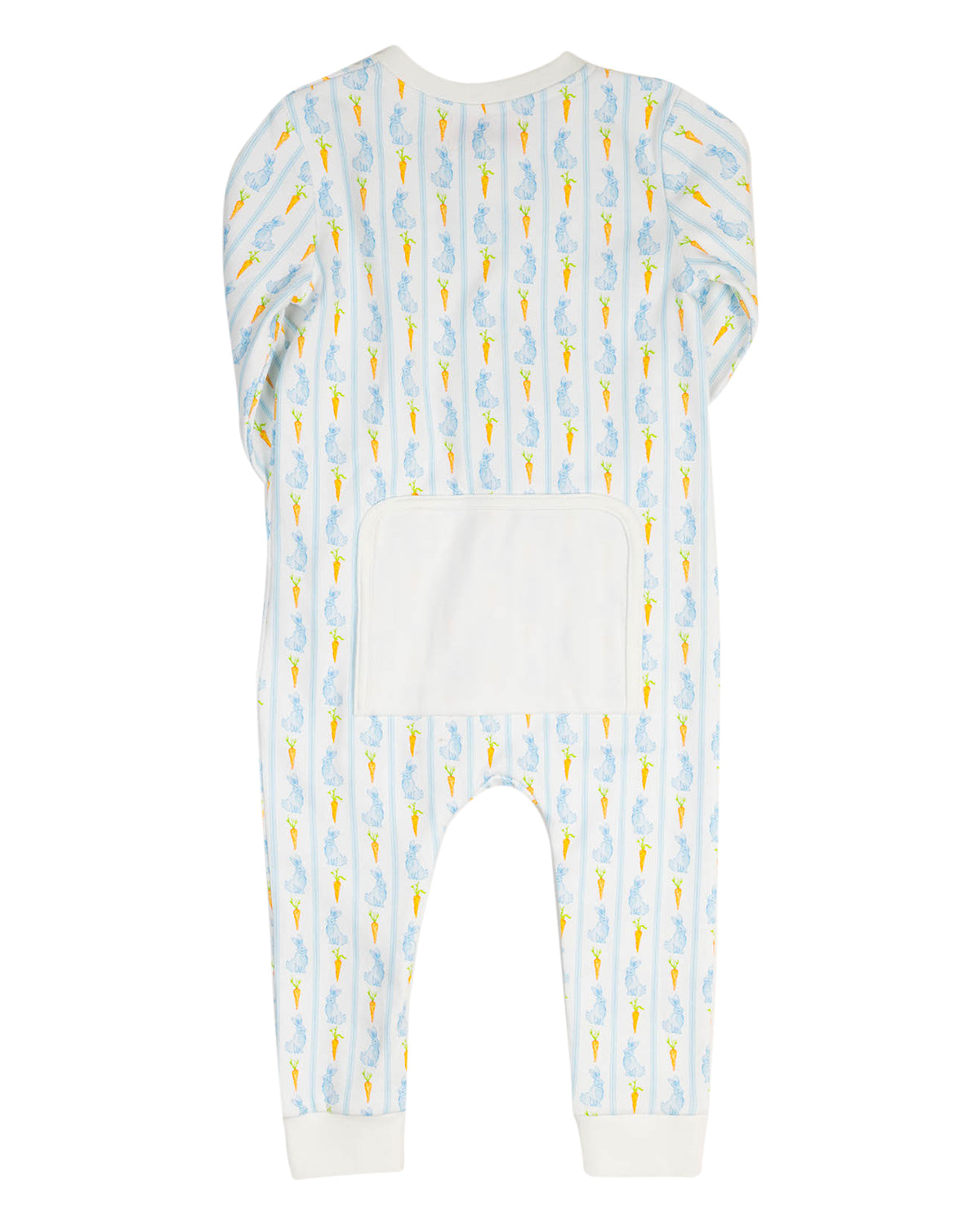 Blue Bunny Knit Zip Up Pajamas-FINAL SALE