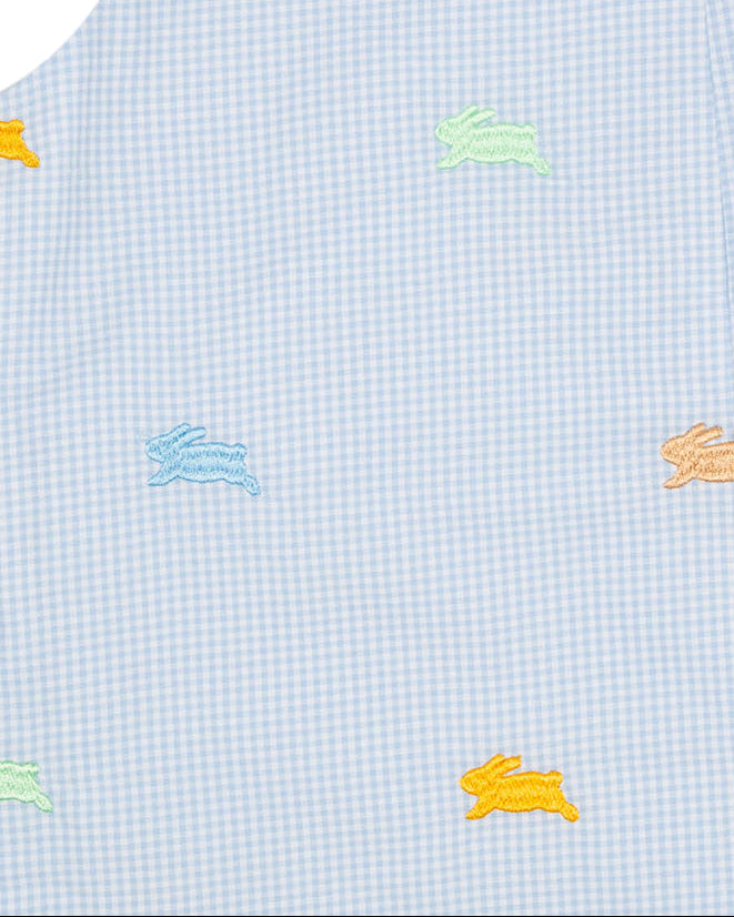 Colorful Bunnies Embroidered Shortall