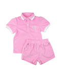 Pink Terry Shorts Set
