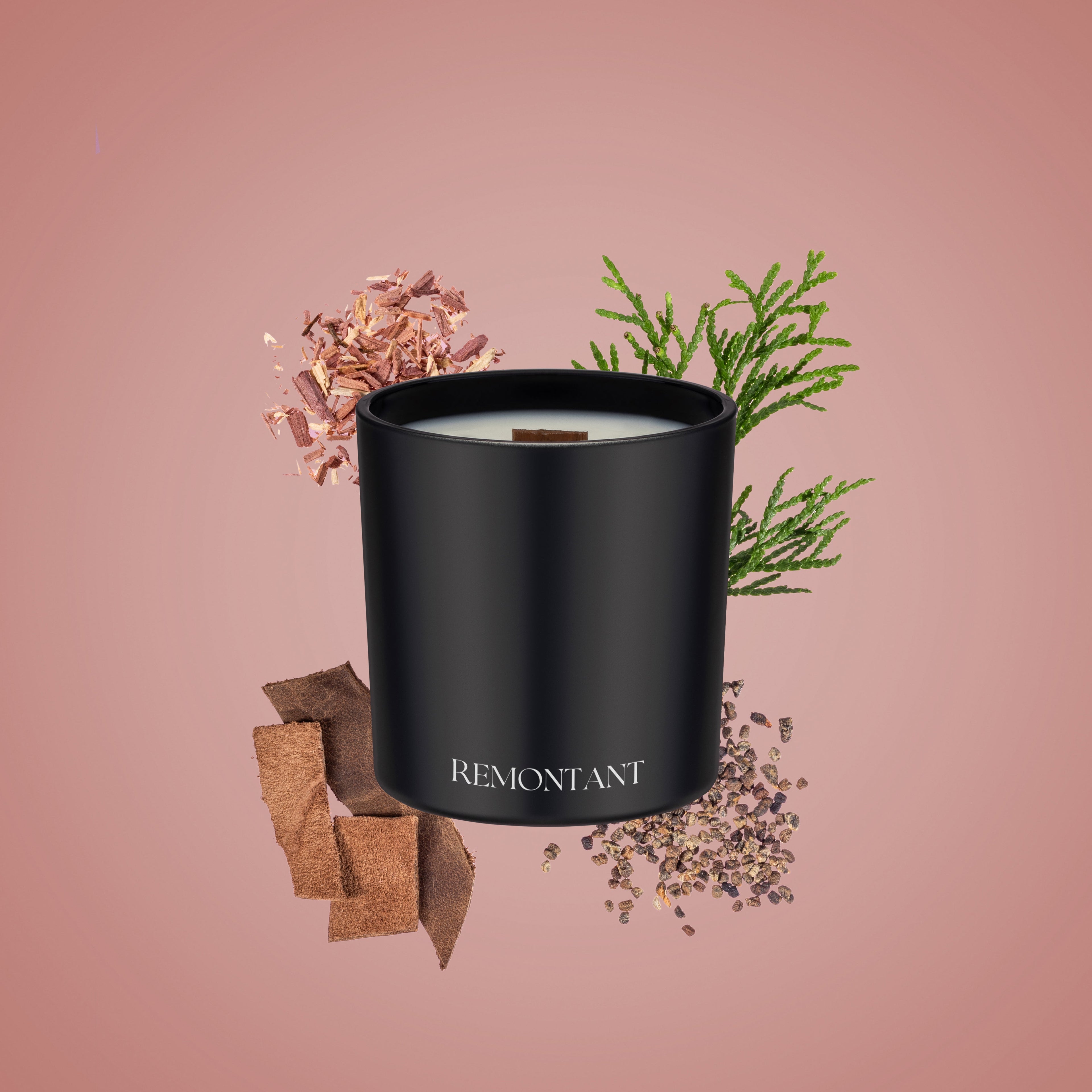 Dark Academia Candle | Cardamom ~ Leather ~ Cedar | Wood Wick Candle